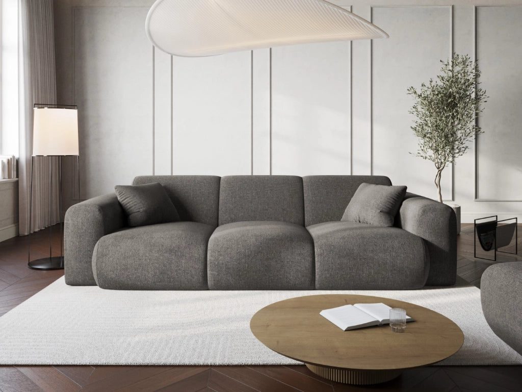 Cosmopolitan Design - Divano "Nolio" 3 posti in ciniglia grigio 