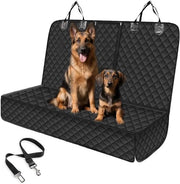 Coperta per Sedile Posteriore dell'Auto con 1 Cintura Elastica per Cani 135 x 120 cm Resistente ai Graffi e Idrorepellente Adattabile Universale
