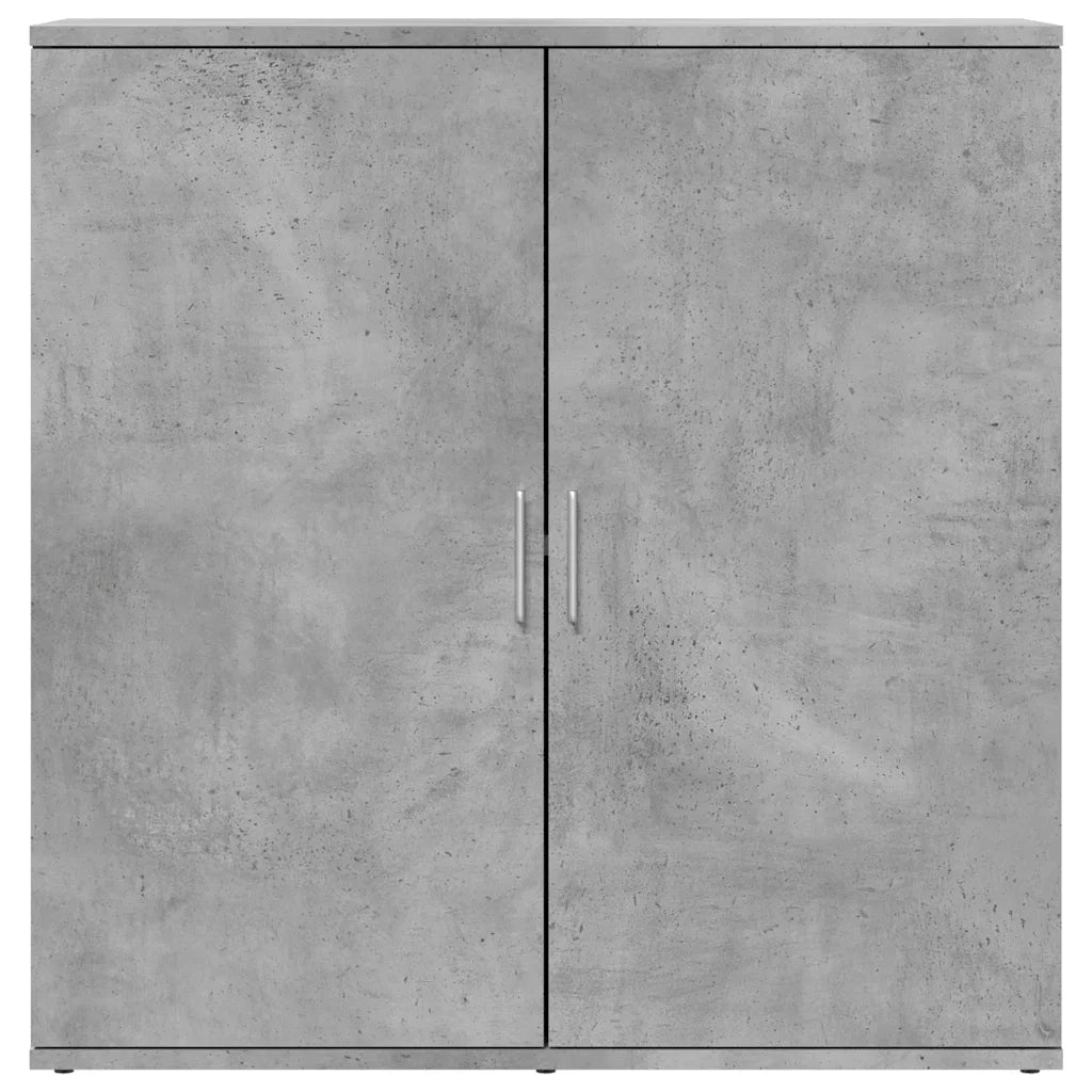 Credenze 2 pz Grigio Cemento 79x38x80 cm in Legno Multistrato