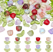 Collezione di Fiori di Tulipano in Vetro - 60 Pezzi - Ideale per Creare Orecchini e Bracciali