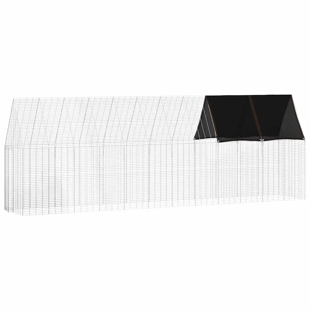 Gabbia per polli 2 pz Argento 600 x 100 x 210 cm CFW7593376