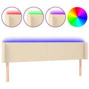 Testiera | Testata a LED Crema 183x16x78/88 cm in Tessuto