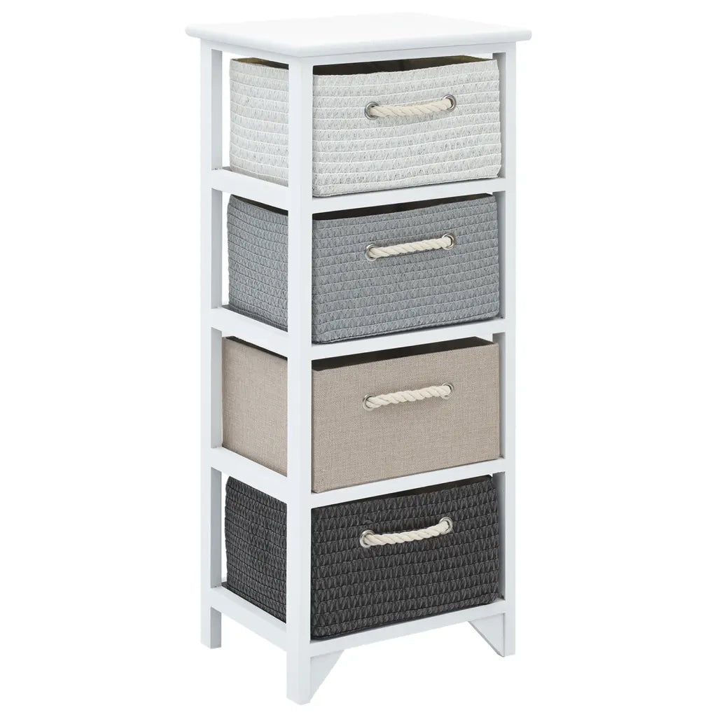 Mobile Portaoggetti con 4 Cassetti in Legno 242890