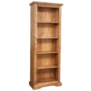 Biscottini Libreria Country in legno massello di tiglio finitura naturale L79xPR38xH211 cm. Made in Italy