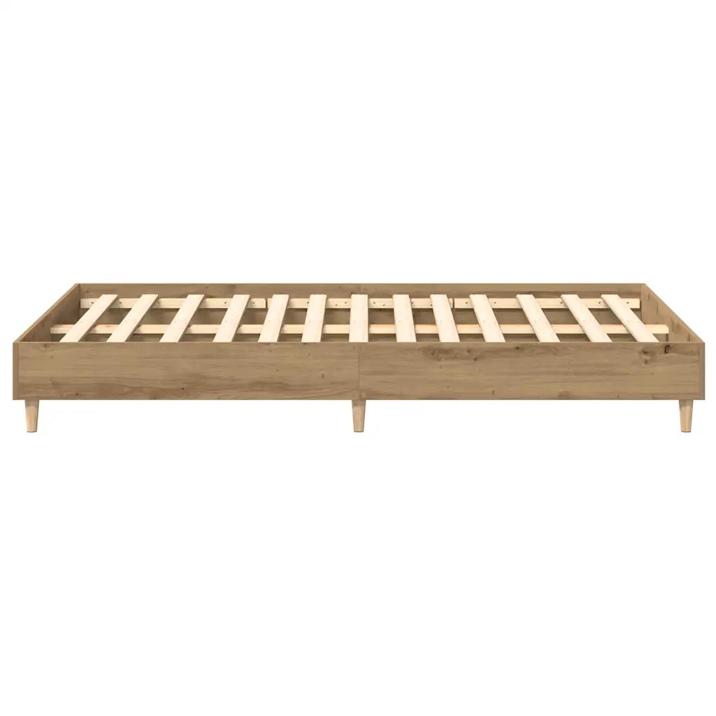vidaXL Giroletto senza Materasso Rovere Artigianale 140x190 cm