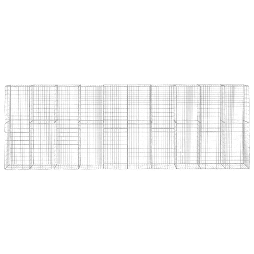 Gabbione con Copertura in Acciaio Zincato 600x50x200 cm 145089