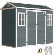 Casetta da giardino in legno ¨C zephmum ¨C effetto legno 2 finestre 2 porte