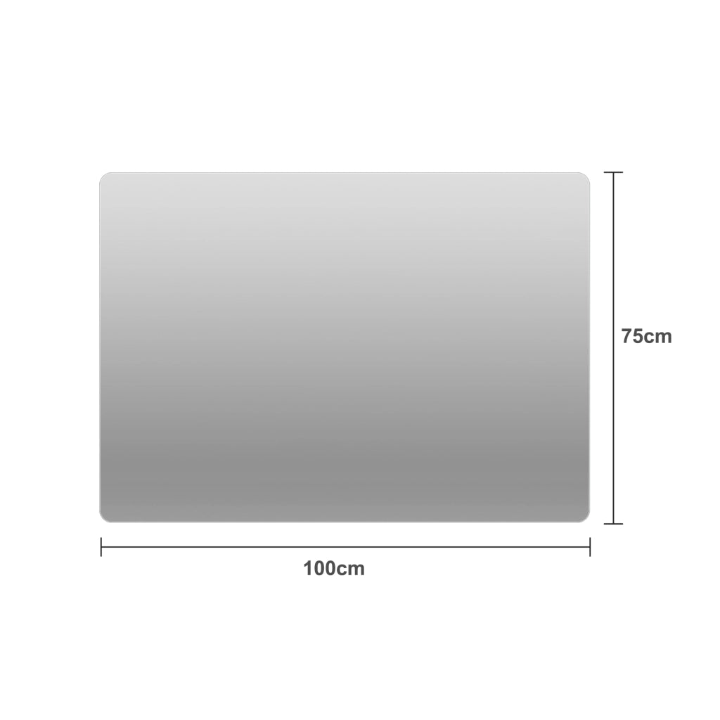 SPECCHIO DA PARETE SENZA CORNICE 100x75 cm Argento Vetro