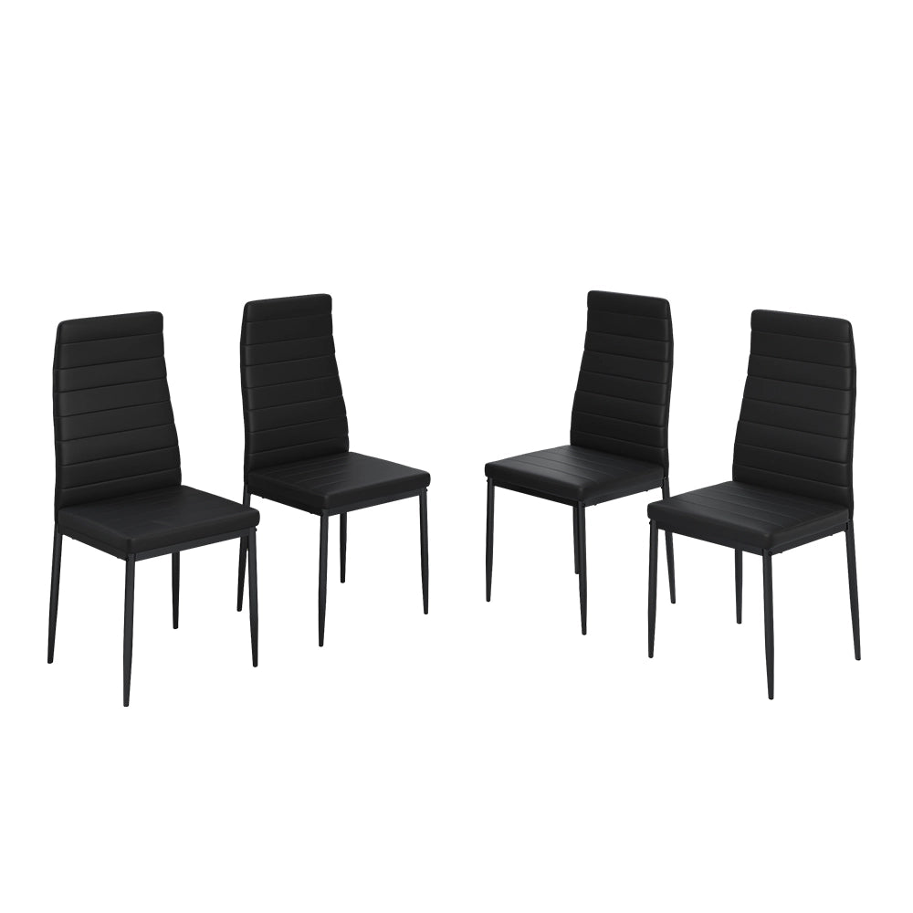 Vicco Sedia da sala da pranzo Nero 42.5 x 48 cm Set di 4