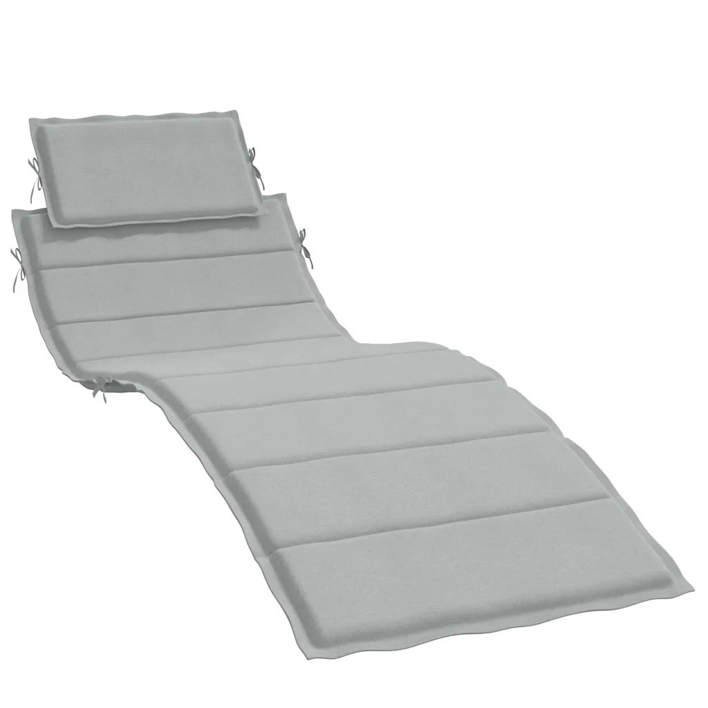 Cuscino per Lettino Prendisole Grigio Chiaro Mélange 186x58x4cm 4002476