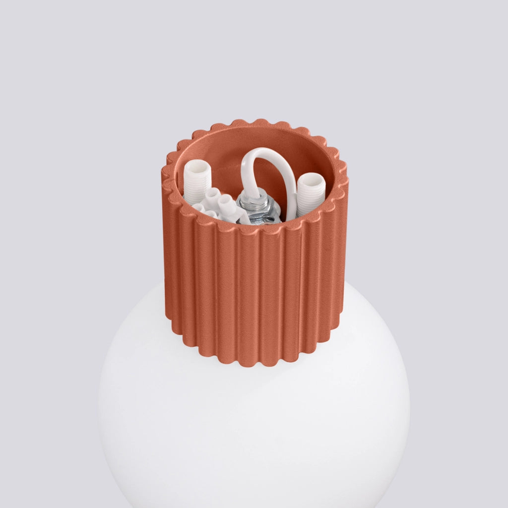 Applique SFERA Pure Lume ocra rossa sfera vetro IP44 G9