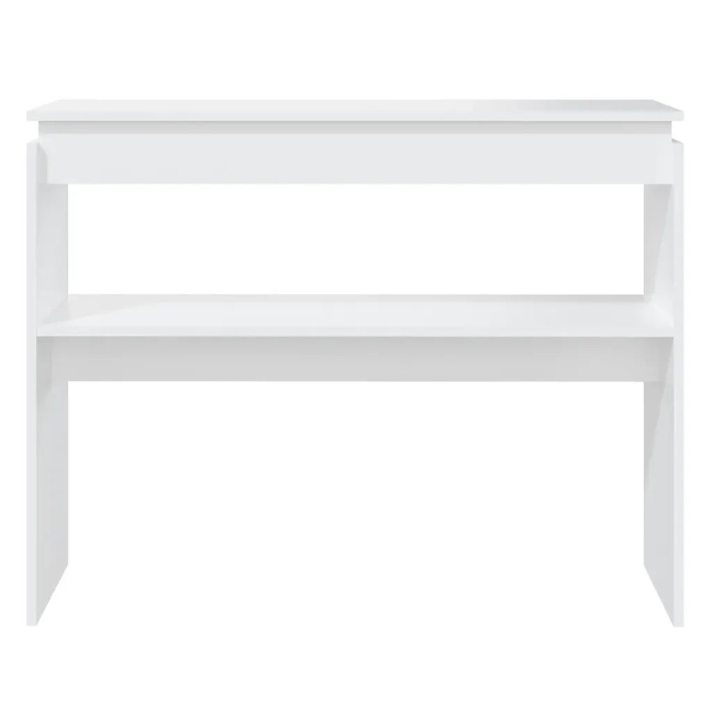 Tavolino Consolle | Tavolo d'Ingresso Bianco 102x30x80 cm in Legno Multistrato