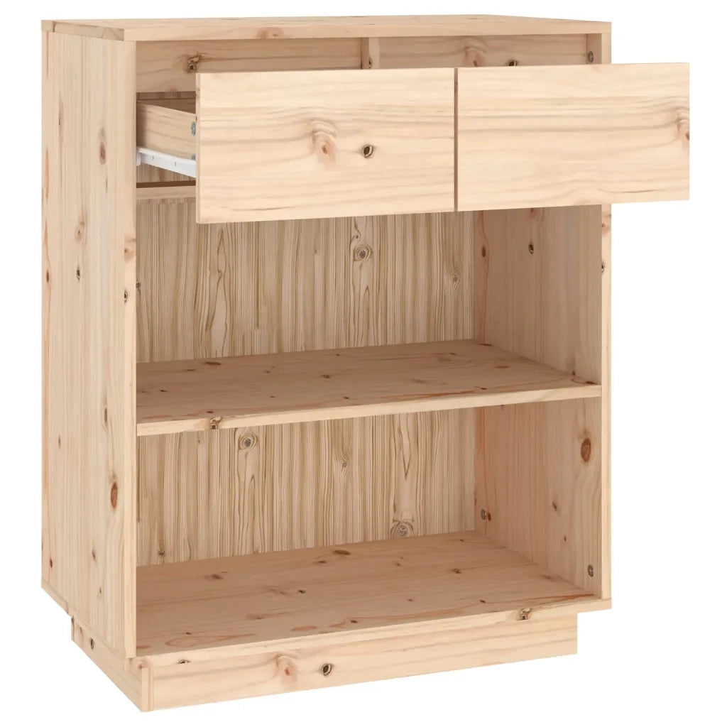 Mobile consolle rustico capiente 60 x 34 x 75 cm realizzato in legno di pino naturale 02_0048114