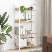 Scaffale Libri 4 Ripiani Rovere 60x27,6x124,5 Legno Multistrato 288225