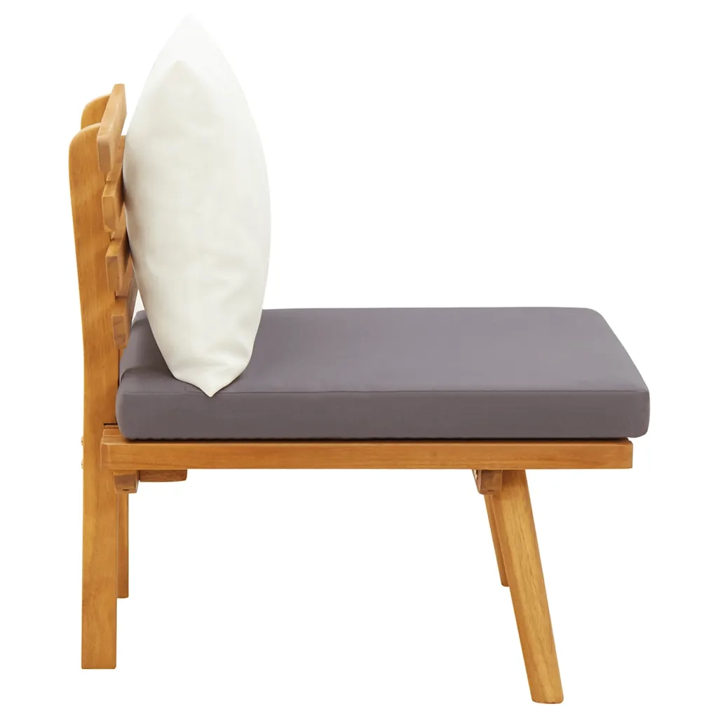Sedia da Giardino con Cuscini in Legno Massello di Acacia CFW4725583
