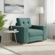 vidaXL Divano Sedia Verde Scuro 60 cm in Tessuto