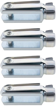 Clevis a gancio 43mm di lunghezza - M6 avvoluta a destra - a goccia - a torsione - leggera - duratura - connessione affidabile - viti a gancio