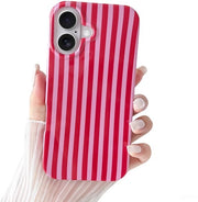 Custodia Telefonica Resistente allo Shock - Custodia per iPhone 17 - Materiale TPU - Design Sottile - Disegno a Strisce - Per Donne/ Ragazze - Copertura Telefonica