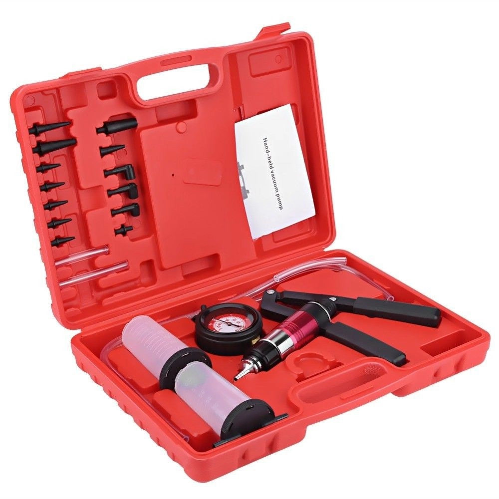 Trade Shop - Kit Pompa Da Vuoto Manuale Per Spurgo Freni Frizione Auto Moto Tester -