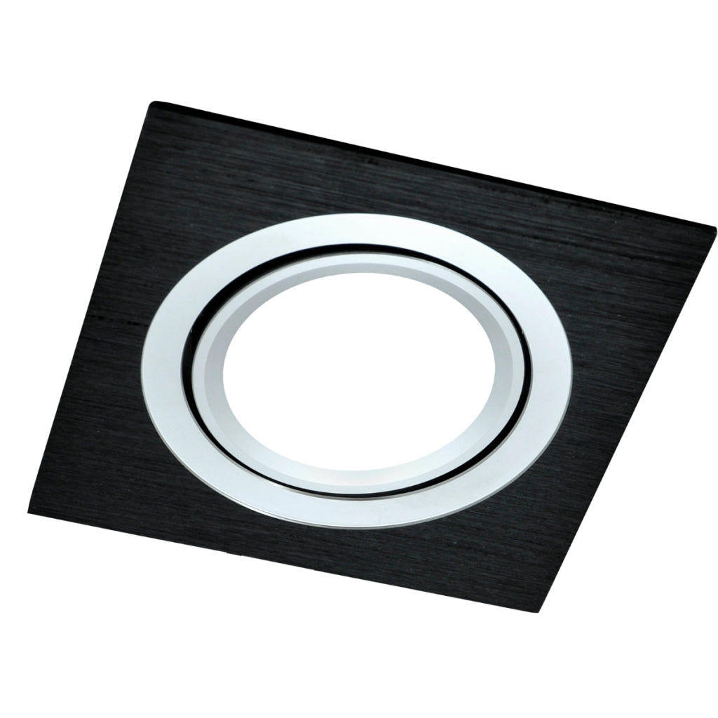 Faretto incasso Polux South OPAL quadrato nero GU10
