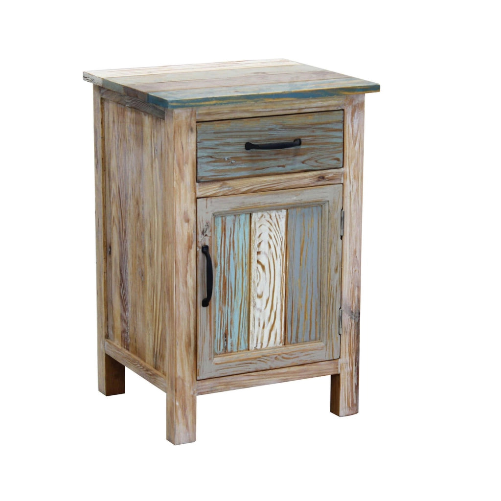 Comodino colorato in Legno Composito cm 45x40x68 - FREDDY