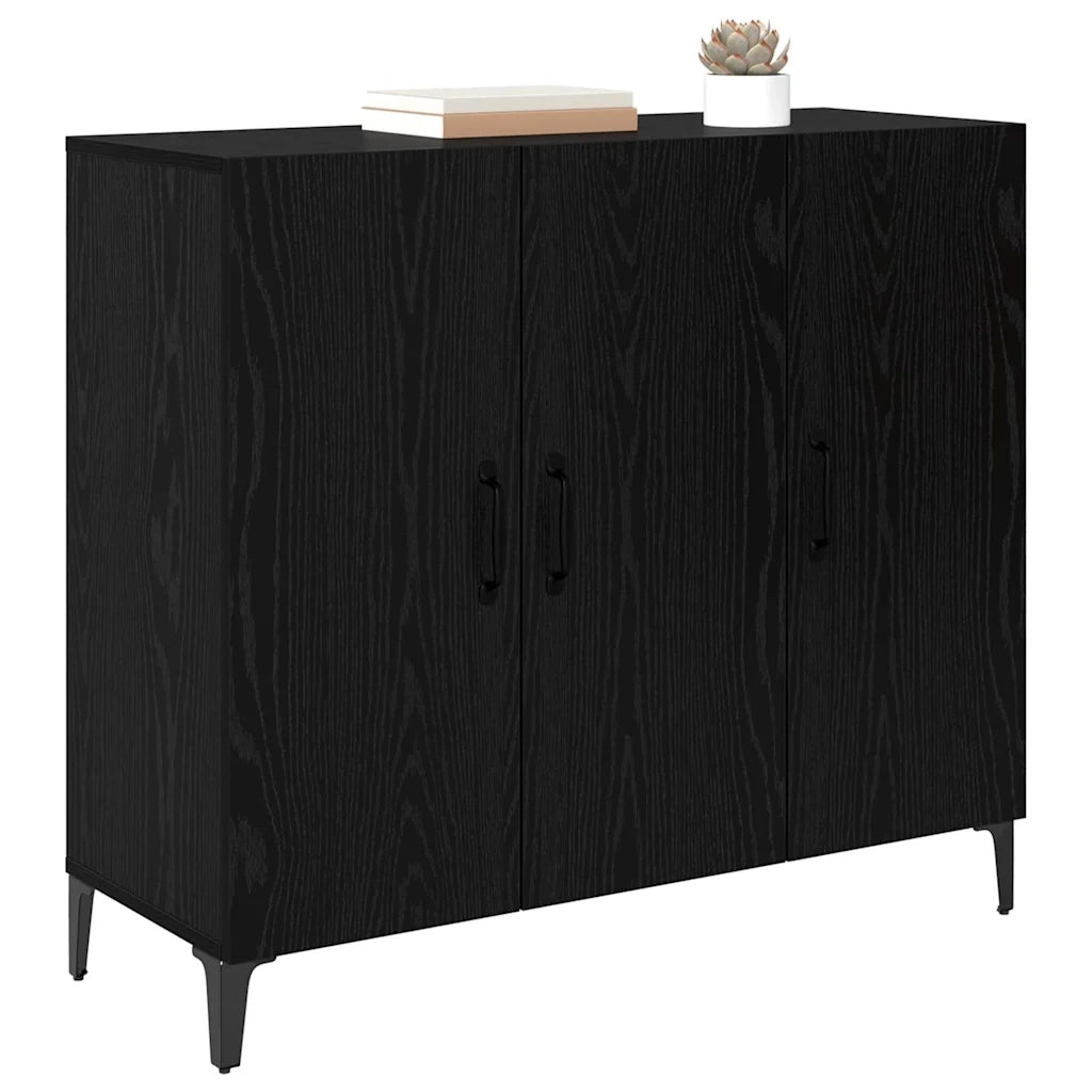 Credenza-Buffet-Armadio da cucina Rovere nero 34 x 90 x 80 cm Legno multistrato