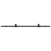 Kit di Binari per Porte Scorrevoli 200 cm Acciaio Nero CFW5058832