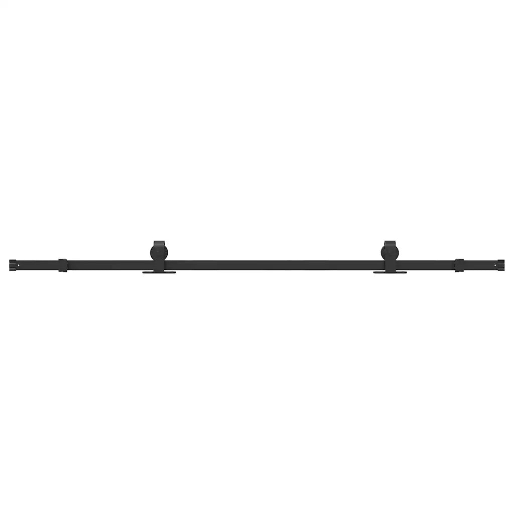 Kit di Binari per Porte Scorrevoli 200 cm Acciaio Nero CFW5058832