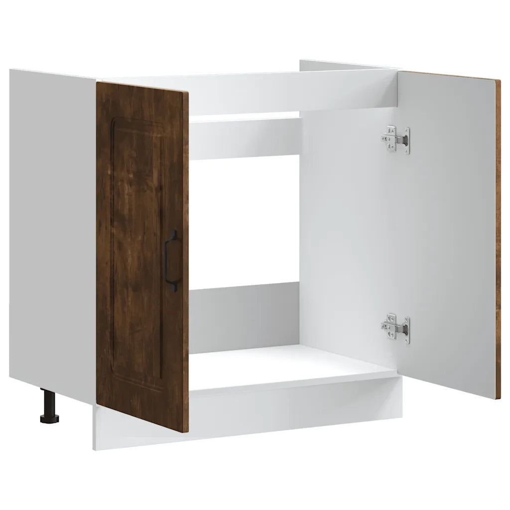 Mobile base lavello Kalmar Rovere Fumo 80x46x81,5 cm Truciolato 853452