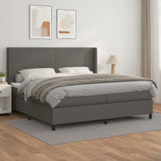 Giroletto a Molle con Materasso Grgio 200x200 cm in Similpelle 3132403