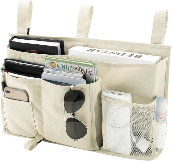 Organizzatore di Letto a Castello, Borsa di Stoccaggio Appeso al Muro 8 Tasche, Per Letto di Università, Letto Ospedaliero, Letto di Bambino, 600D Tessuto di Oxford