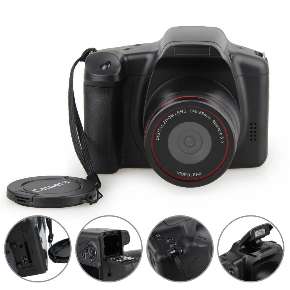 Trade Shop - Fotocamera Reflex Digitale Con Obiettivo Grandangolre Lente Ir Display 12 Mpx -