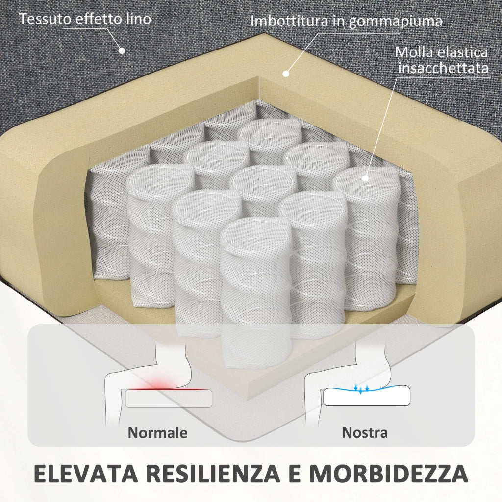 Poltrona Alzapersona Elettrica Reclinabile con Telecomando e Tasca in Tessuto, Grigio Carbone
