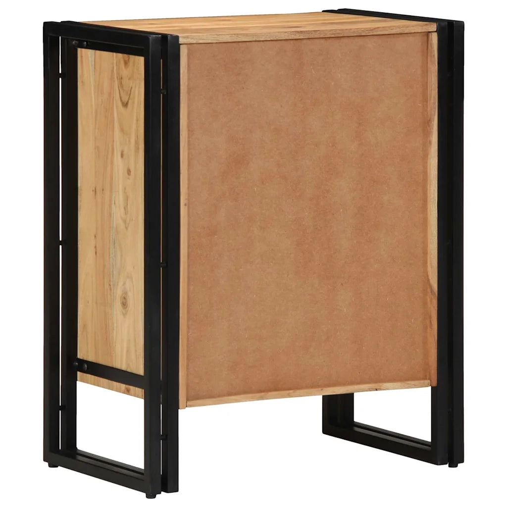 Mobile per scarpe con porta Marrone Legno massello di acacia 4102749
