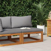 Divano Centrale Modulare Cuscini-Sofa Modulare-Divanetto Grigio Scuro Massello Acacia 852704