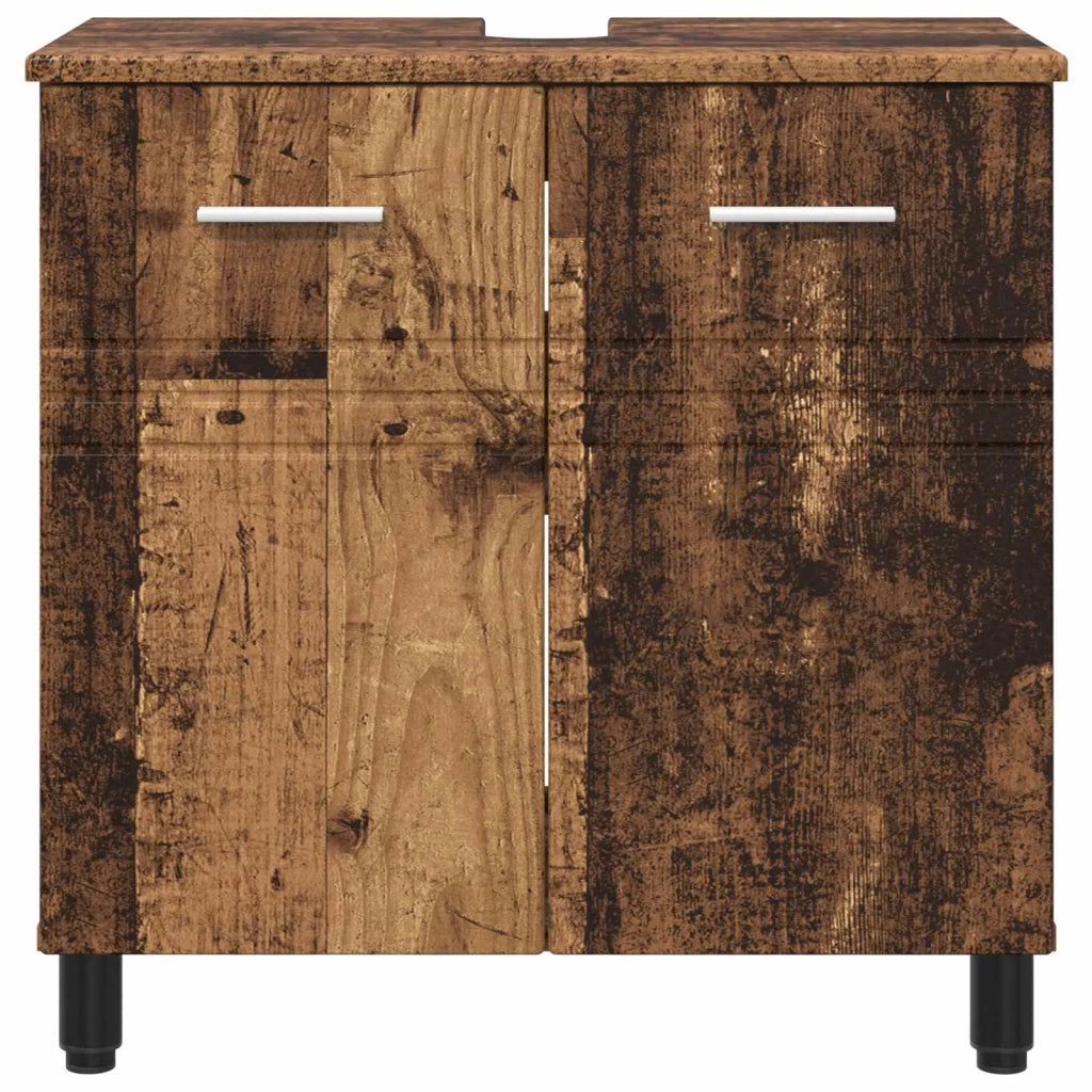 Mobiletto da bagno Legno antico 60 x 35 x 60 cm
