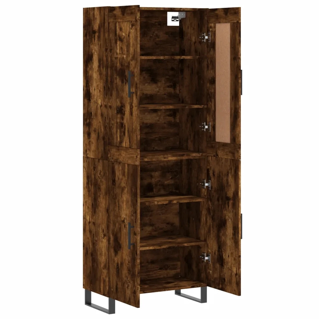 Credenza Rovere Fumo  69,5x34x180 cm in Legno Multistrato 3199582