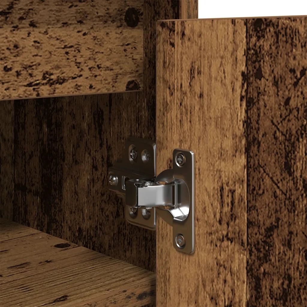 Scarpiera-Scaffale per scarpe Legno Antico 57x34x76 cm in Legno Multistrato