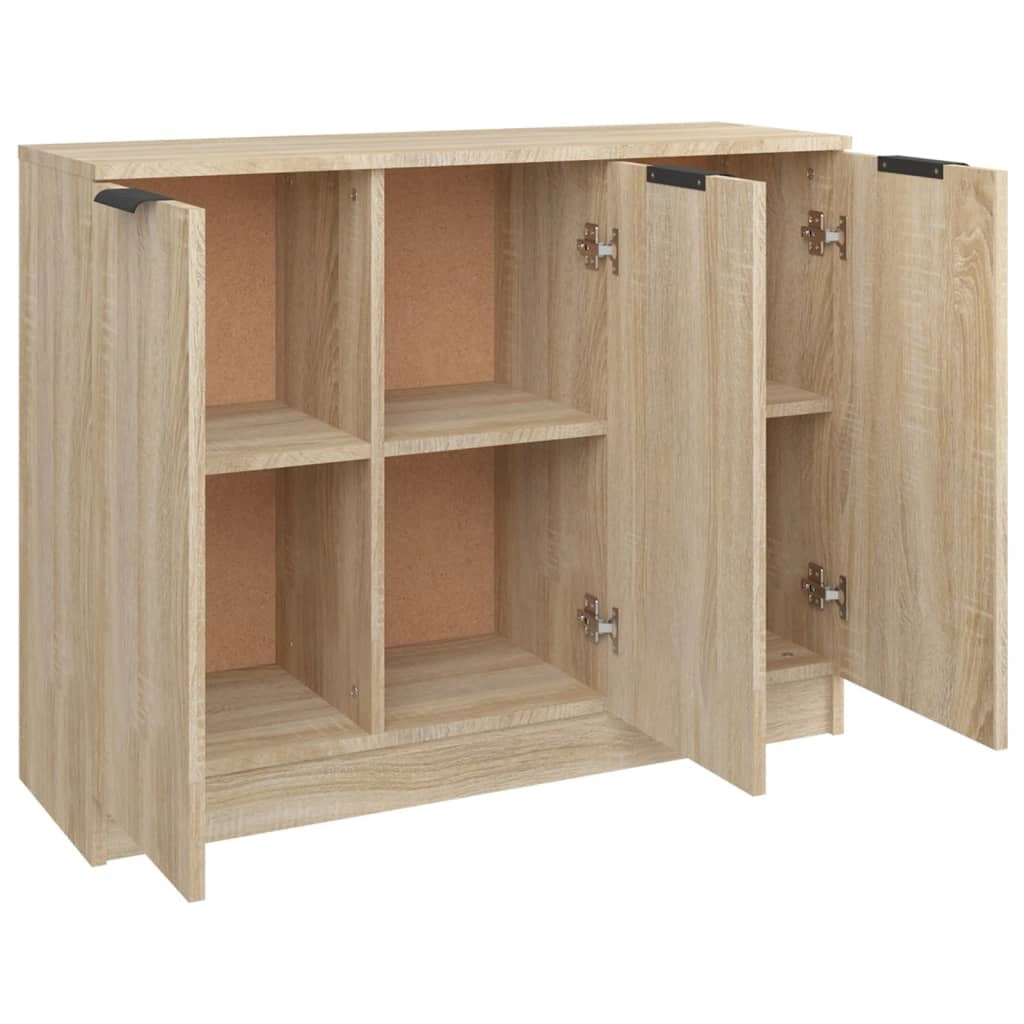 Buffet credenza cassettiera armadio mobile contenitore organizer cucina soggiorno rovere Sonoma 90,5 x 30 x 70 cm legno ingegnerizzato marrone 02_0031728