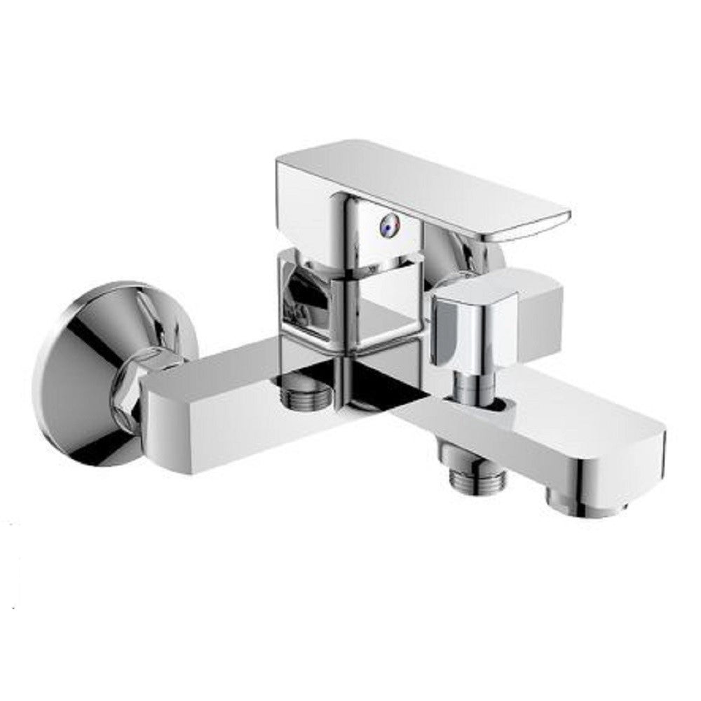 Trade Shop - Rubinetto Miscelatore Gruppo Vasca Bagno Cromato Con Attacco Doccia Shape87116 -