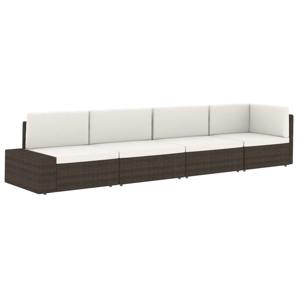 Seduta Centrale Modulare in Polyrattan Grigia CFW3321322