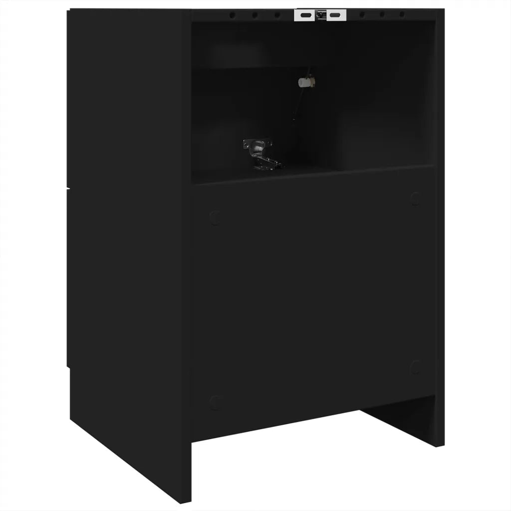 Mobile Lavabo | Armadio Lavabo Nero 80x33x60 cm in Legno Multistrato