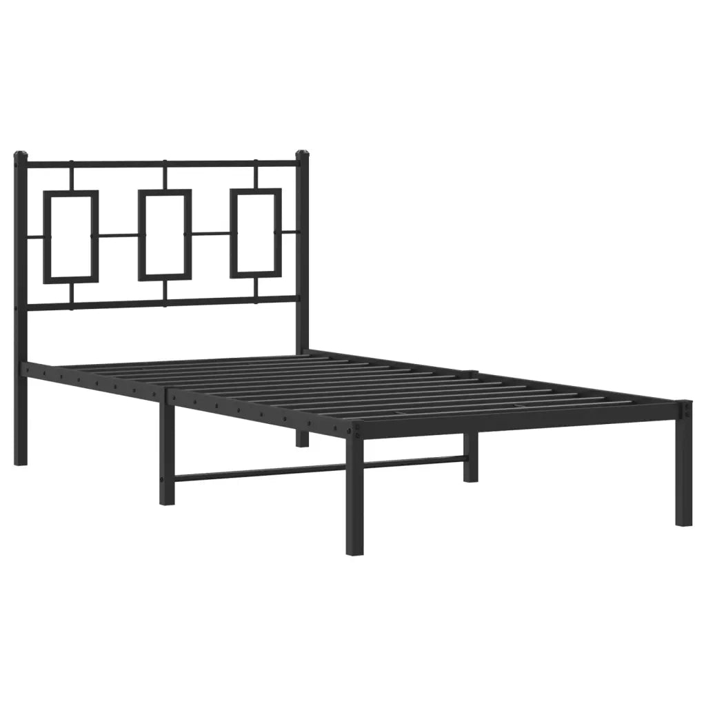 Giroletto con Testiera in Metallo Nero 90x190 cmcod mxl 87854