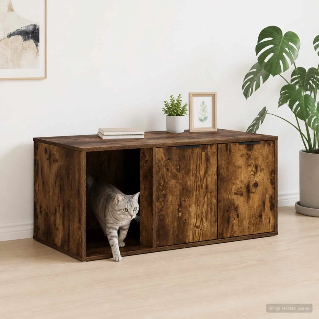 Mobile per gatti Rovere Fumo 100 x 49 x 45 cm 8014755