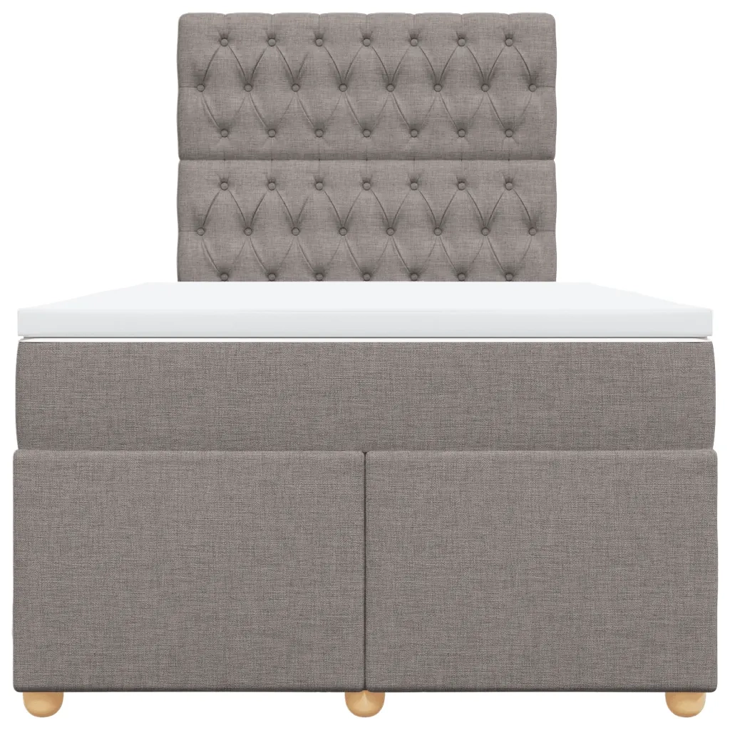 Giroletto a Molle con Materasso Tortora 120x190 cm in Tessuto 3291230