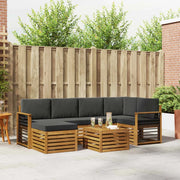 Set divano sezionale con cuscino 7 pcs Naturale e Antracite 3375142