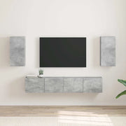 Mobile TV da parete 2 pz-Set di 2 Mobile TV a Muro-Credenza TV Calcestruzzo 30 x 31 x 60 cm