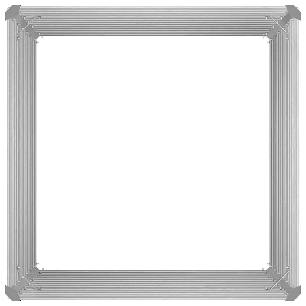 Fioriere | Cassetta per fiori | Letto di Coltura Rialzato 100x100x77cm in Acciaio Zincato Verde