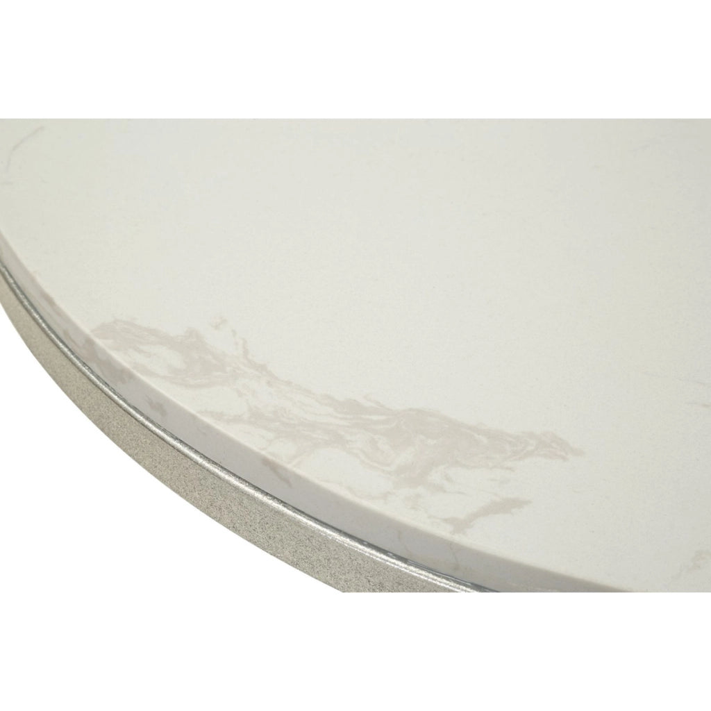 Tavolino VKH807, Argento, Metallo, 56x56x68 cm