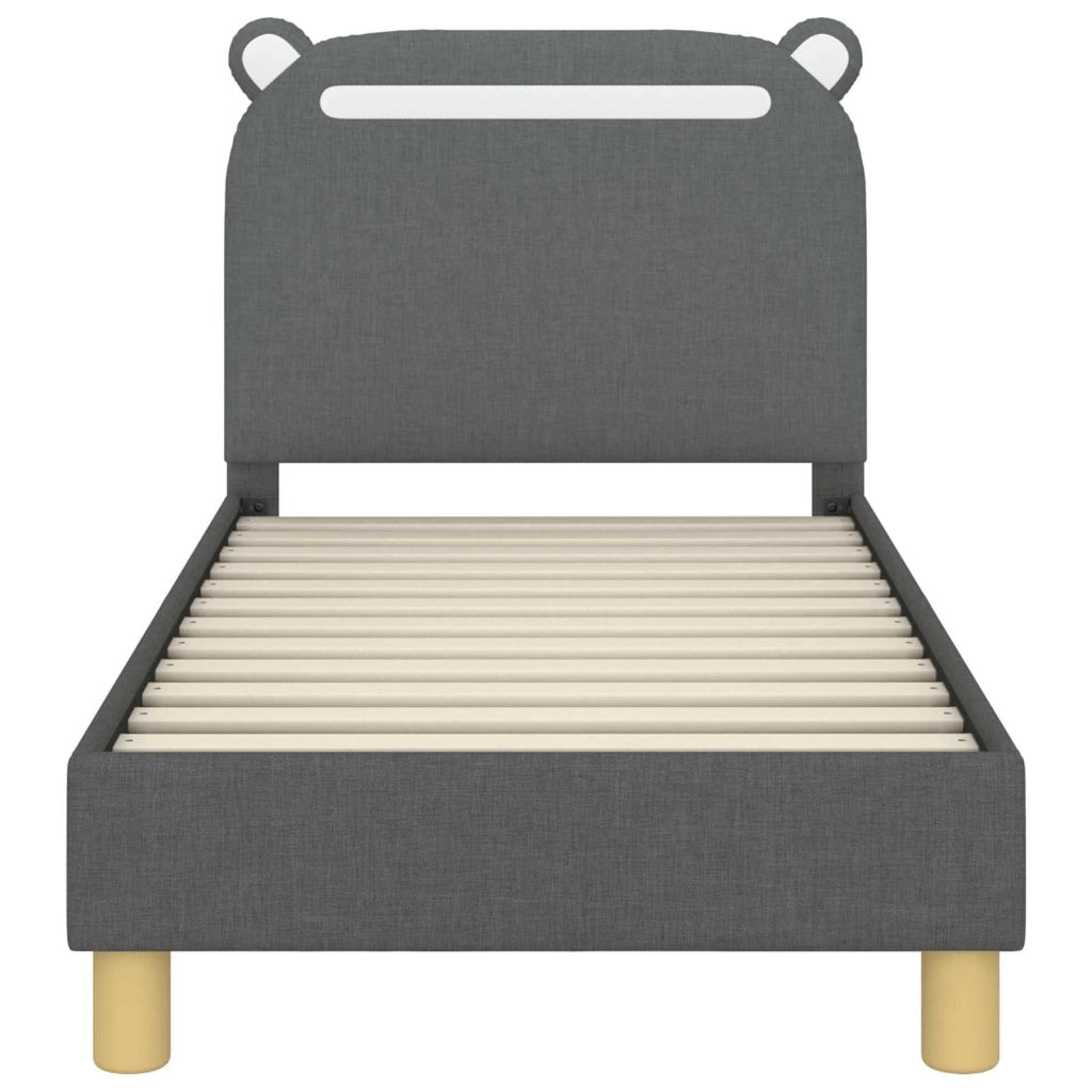 Struttura letto per bambini con testata Grigio scuro Tessuto 42011205